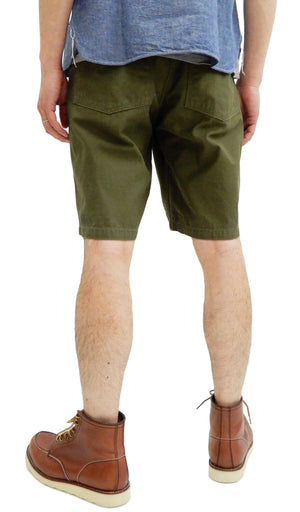 Buzz Rickson Men's Military Shorts inspired by U.S. Army OG-107 Trousers BR51735 Olive