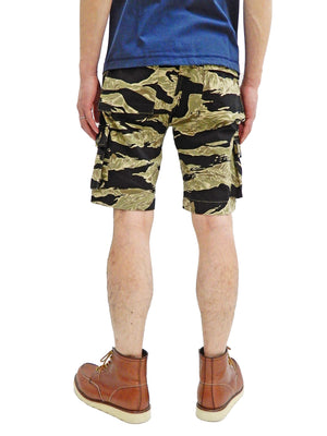 Buzz Rickson Men's Military Cargo Shorts Golden Tiger Camouflage Pattern BR51904