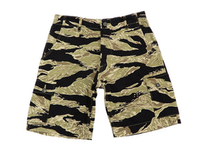 Buzz Rickson Men's Military Cargo Shorts Golden Tiger Camouflage Pattern BR51904