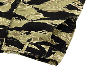 Buzz Rickson Men's Military Cargo Shorts Golden Tiger Camouflage Pattern BR51904