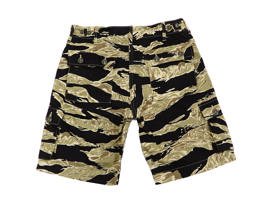 Buzz Rickson Men's Military Cargo Shorts Golden Tiger Camouflage Pattern BR51904