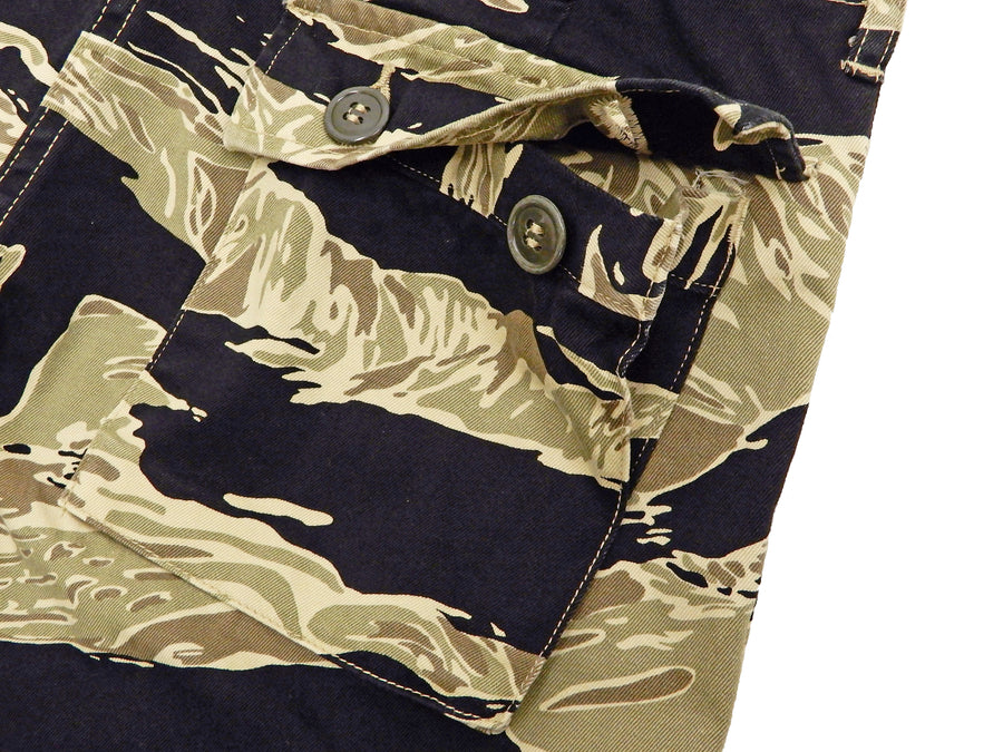 Buzz Rickson Men's Military Cargo Shorts Golden Tiger Camouflage Pattern BR51904