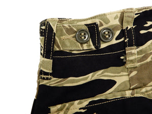 Buzz Rickson Men's Military Cargo Shorts Golden Tiger Camouflage Pattern BR51904