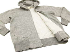 Buzz Rickson Hoodie Men's USAAF Insignia Hoodie Zip Front Hooded Sweatshirt BR65599 Heather-Gray