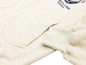 Buzz Rickson Hoodie Men's USAAF Insignia Hoodie Zip Front Hooded Sweatshirt BR65599 Oatmeal