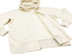 Buzz Rickson Hoodie Men's USAAF Insignia Hoodie Zip Front Hooded Sweatshirt BR65599 Oatmeal