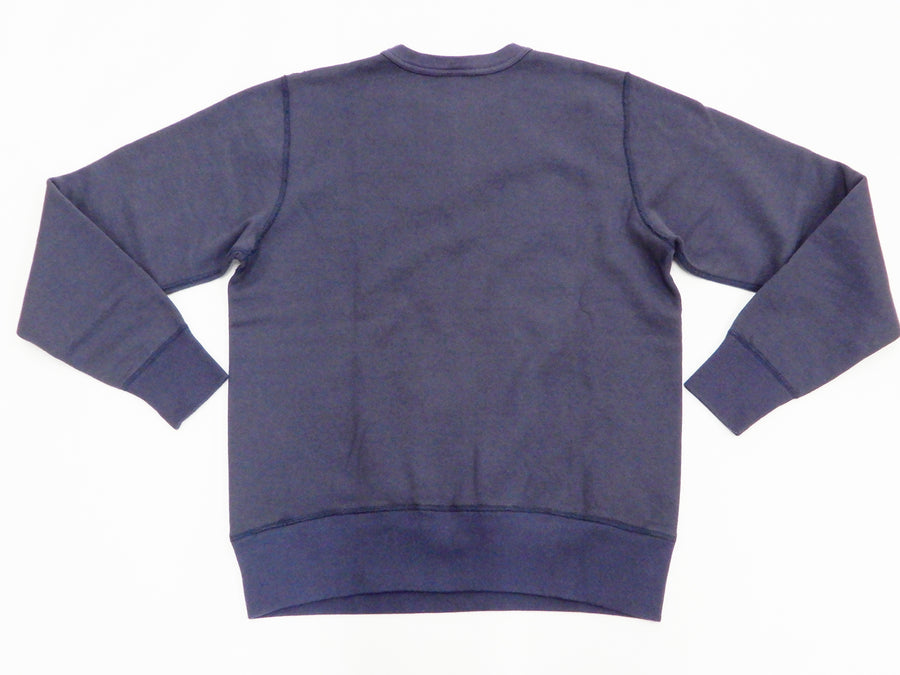 Buzz Rickson Plain Sweatshirt Men's Loop-wheeled Vintage Style BR65622 Faded-Navy-Blue