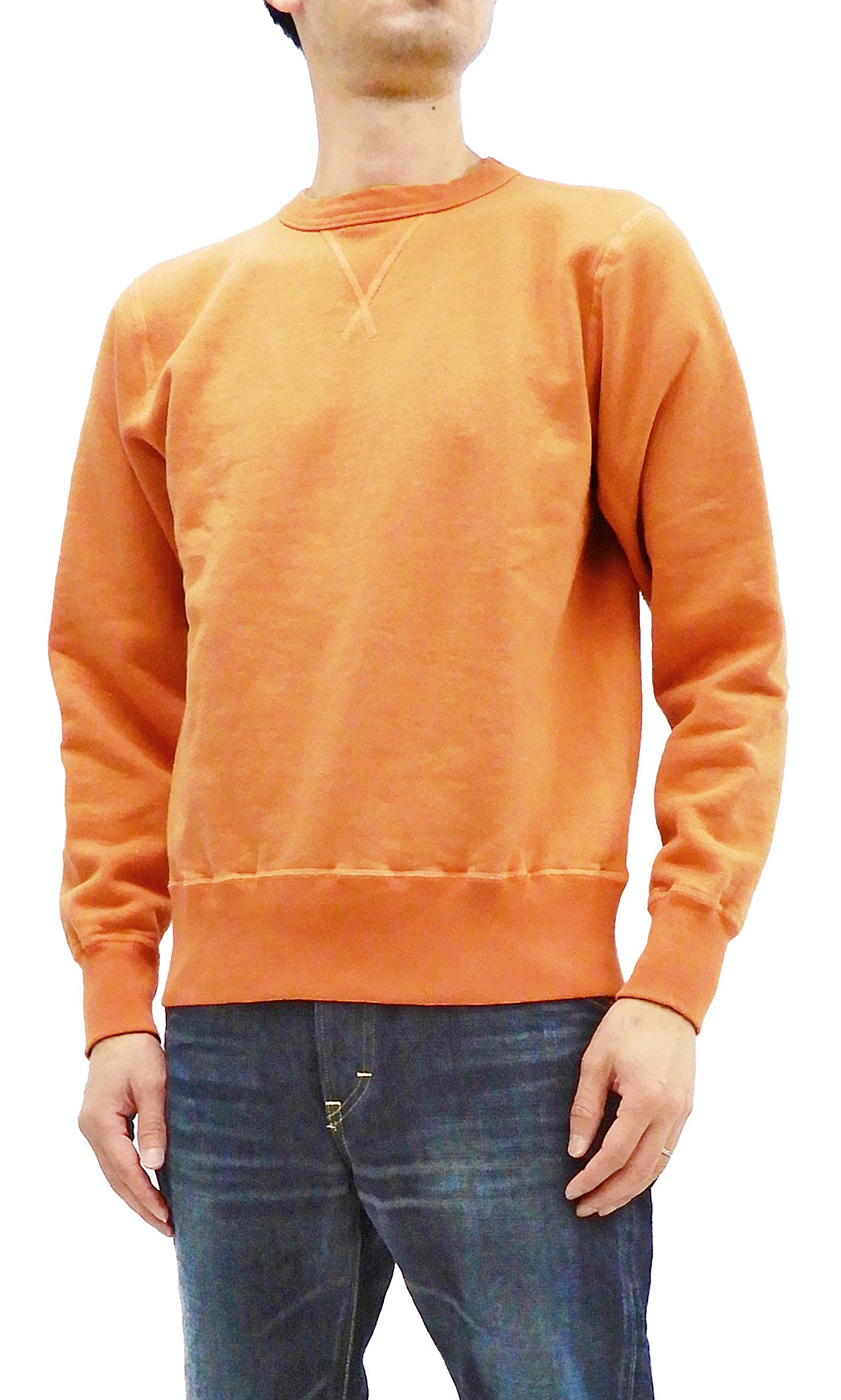 Buzz Rickson Plain Sweatshirt Men's Loop-wheeled Vintage Style BR65622  Faded-Orange