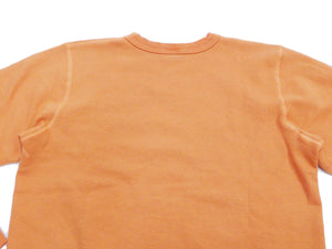 Buzz Rickson Plain Sweatshirt Men's Loop-wheeled Vintage Style BR65622 Faded-Orange