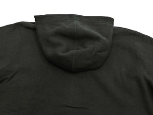 Buzz Rickson Hoodie Men's Plain Hoodie Zip Front Hooded Sweatshirt BR65623 Faded-Black