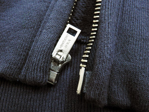 Buzz Rickson Hoodie Men's Plain Hoodie Zip Front Hooded Sweatshirt BR65623 Faded-Navy-Blue