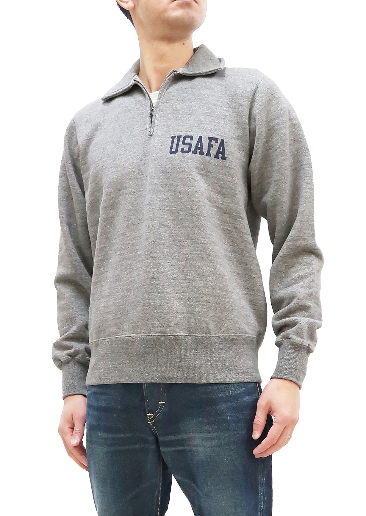 Buzz Rickson USAFA 1/4 Zip Sweatshirt Men's Loop-wheeled Military 