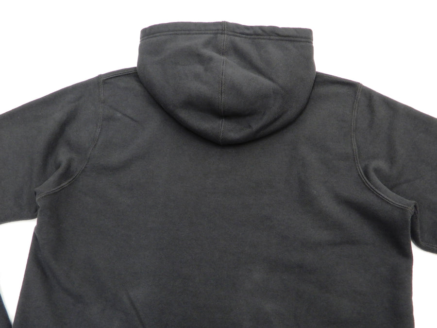 Buzz Rickson Plain Pullover Hoodie Men's Loop-wheeled Vintage Style Hooded Sweatshirt BR68914 119-Faded-Black