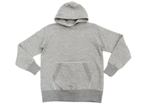 Buzz Rickson Plain Pullover Hoodie Men's Loop-wheeled Vintage Style Hooded Sweatshirt BR68914 113-Heather-Gray