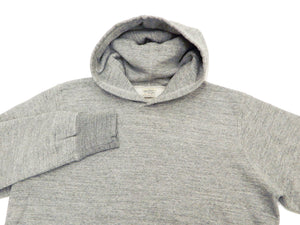 Buzz Rickson Plain Pullover Hoodie Men's Loop-wheeled Vintage Style Hooded Sweatshirt BR68914 113-Heather-Gray