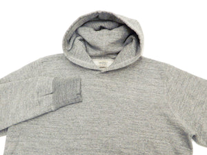 Buzz Rickson Plain Pullover Hoodie Men's Loop-wheeled Vintage Style Hooded Sweatshirt BR68914 113-Heather-Gray