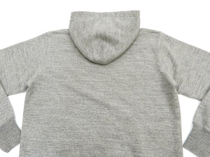 Buzz Rickson Plain Pullover Hoodie Men's Loop-wheeled Vintage Style Hooded Sweatshirt BR68914 113-Heather-Gray