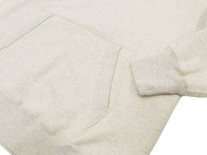 Buzz Rickson Plain Pullover Hoodie Men's Loop-wheeled Vintage Style Hooded Sweatshirt BR68914 131-Oatmeal