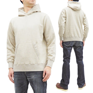 Buzz Rickson Plain Pullover Hoodie Men's Loop-wheeled Vintage Style Hooded Sweatshirt BR68914 131-Oatmeal