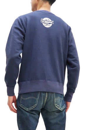 Buzz Rickson Sweatshirt Men's Loop-wheeled Vintage Style Military Snoopy Sweatshirt BR69071 128 Faded-Navy-Blue