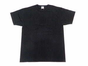 Buzz Rickson T-shirt Men's Short Sleeve Loopwheel Plain Pocket Tee BR78711 Black