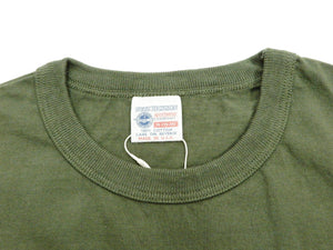 Buzz Rickson T-shirt Men's Short Sleeve Loopwheel Plain Pocket Tee BR78711 Olive