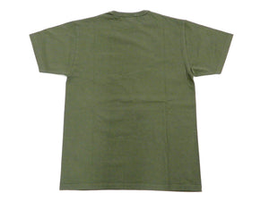 Buzz Rickson T-shirt Men's Short Sleeve Loopwheel Plain Pocket Tee BR78711 Olive