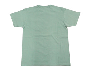 Buzz Rickson T-shirt Men's Short Sleeve Loopwheel Plain Pocket Tee BR78711 Sage-Green