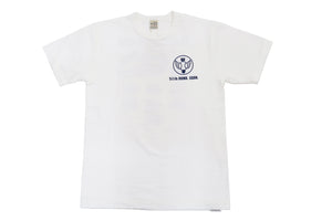 Buzz Rickson T-shirt Men's Military Graphic Short Sleeve Loopwheeled Slub Tee BR78958 White