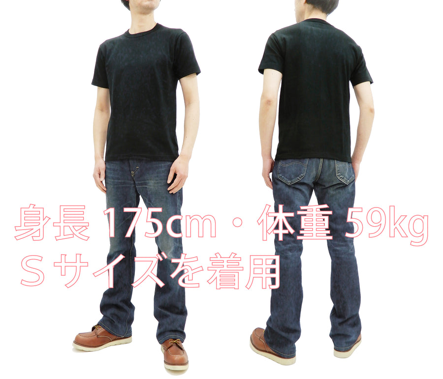 Buzz Rickson T-shirt Men's Plain T shirt Short Sleeve Loopwheel Tee BR78960 119 Black