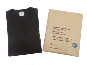 Buzz Rickson T-shirt Men's Plain T shirt Short Sleeve Loopwheel Tee BR78960 119 Black