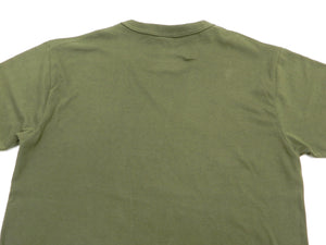 Buzz Rickson T-shirt Men's Plain T shirt Short Sleeve Loopwheel Tee BR78960 149 Olive