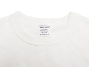 Buzz Rickson T-shirt Men's Plain T shirt Short Sleeve Loopwheel Tee BR78960 101 White