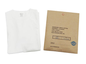 Buzz Rickson T-shirt Men's Plain T shirt Short Sleeve Loopwheel Tee BR78960 101 White