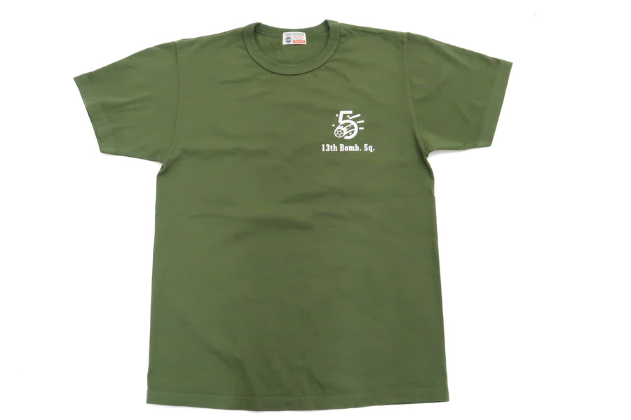 Buzz Rickson T-shirt Men's Military Graphic Short Sleeve Loopwheeled Tee BR78989 149 Olive