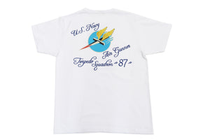 Buzz Rickson T-shirt Men's Military Graphic Short Sleeve Loopwheeled Tee BR78990 101 White