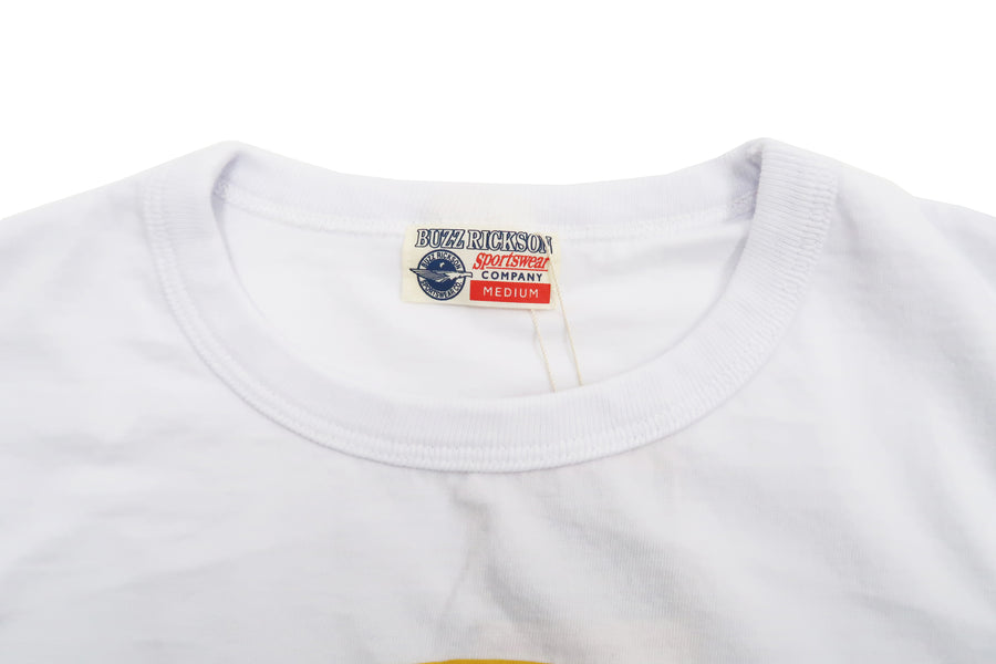Buzz Rickson T-shirt Men's Snoopy Graphic Short Sleeve Loopwheeled Tee BR79049 101 White