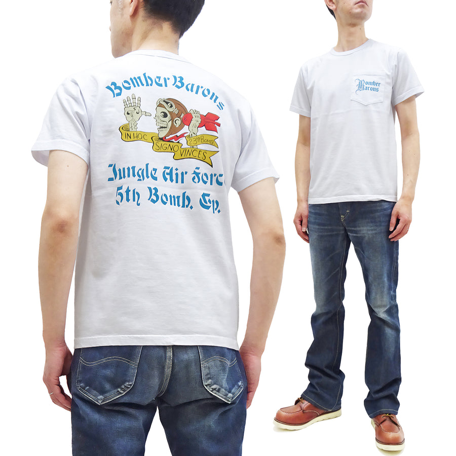 Buzz Rickson T-shirt Bomber Barons Men\'s Pine-Avenue Sleeve Loo Military shop WW2 – RODEO-JAPAN Clothes Short