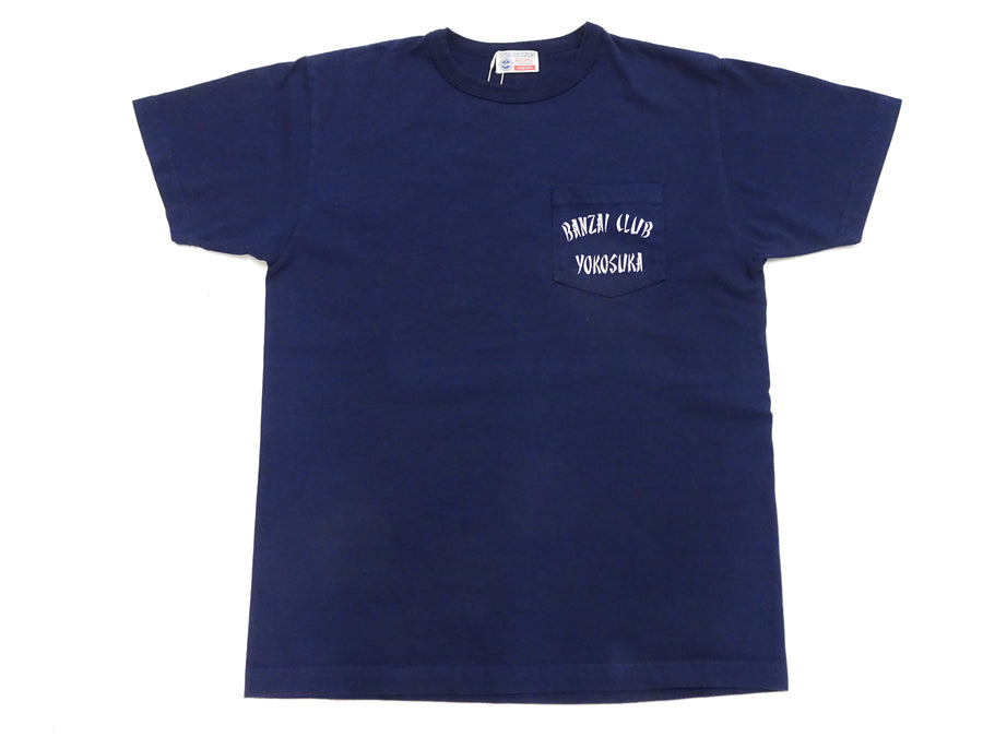 Buzz Rickson T-shirt Men's US Navy Base Yokosuka Military Short Sleeve Loopwheeled Tee BR79132 128 Navy-Blue