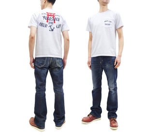 Buzz Rickson T-shirt Men's US Navy Base Yokosuka Military Short Sleeve Loopwheeled Tee BR79132 101 White