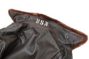 Buzz Rickson G-1 Flight Jacket Men's Reproduction of G1 Leather Bomber Jacket BR80586 Dark-Brown