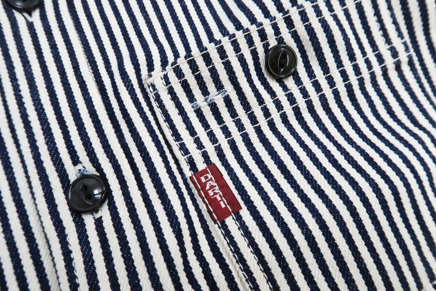 Studio D'artisan Hickory Shirt Men's Long Sleeve 14 Oz. Heavy Japanese Hickory Stripe Work Shirt D5335H