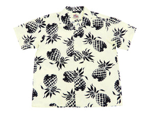 Duke Kahanamoku Men's Cotton Hawaiian Shirt Pineapple Short Sleeve Aloha Shirt DK37811 Off-White
