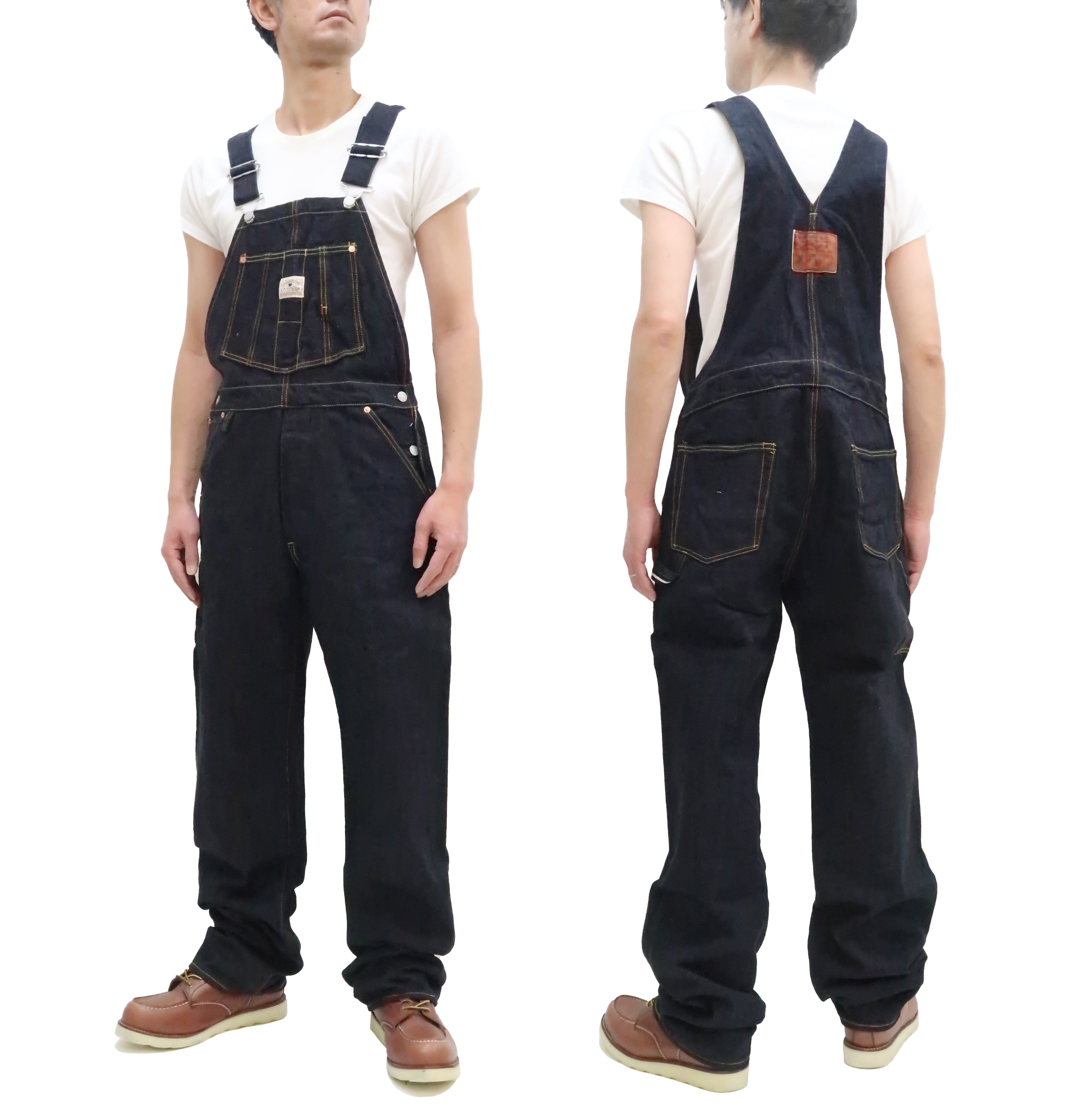 Studio D'artisan Overalls Men's Unlined 14 Oz. G3 Denim Bib Overall G-008  One-Wash