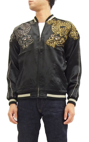 SATORI Japanese Souvenir Jacket Dragon Men's Sukajan GSJR-009 Black