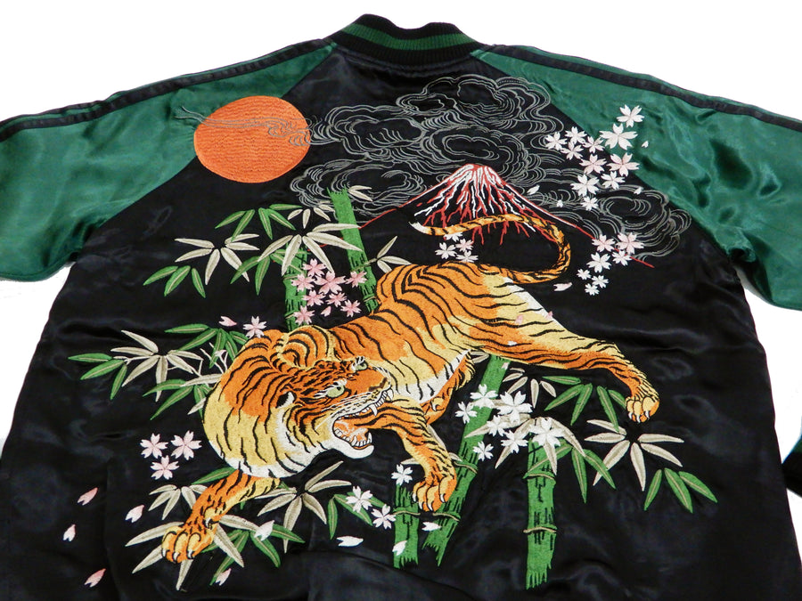 Satori Script Men's Japanese Souvenir Jacket Tiger Sukajan GSJR-017 Bl –  RODEO-JAPAN Pine-Avenue Clothes shop