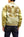 Satori Script Men's Japanese Souvenir Jacket Hawk Sukajan GSJR-018 Beige/Gold