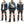 Satori Script Men's Japanese Souvenir Jacket Wolf with Moon Sukajan GSJR-025 Black/Dark-Blue