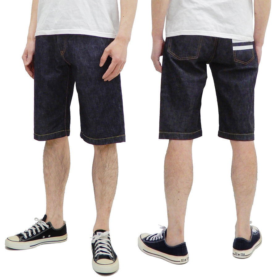 Momotaro Jeans Denim Shorts Men's 10 Oz Jean Shorts with Painted Stripe H1006SPZ
