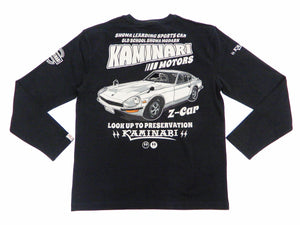 Kaminari T-Shirt Men's Classic Japanese Car Graphic Long Sleeve Tee KMLT-219 Black